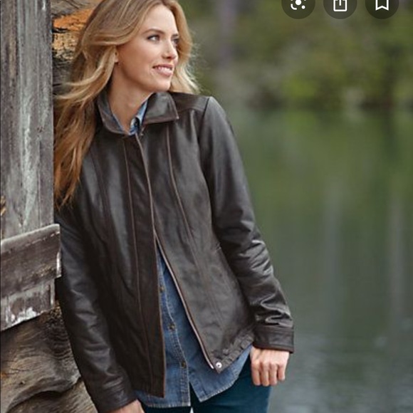 Eddie Bauer Jackets & Coats Eddie Bauer Womens Leather Stine Jacket